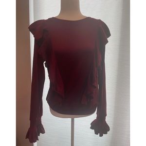 Garnet Red Knit Top